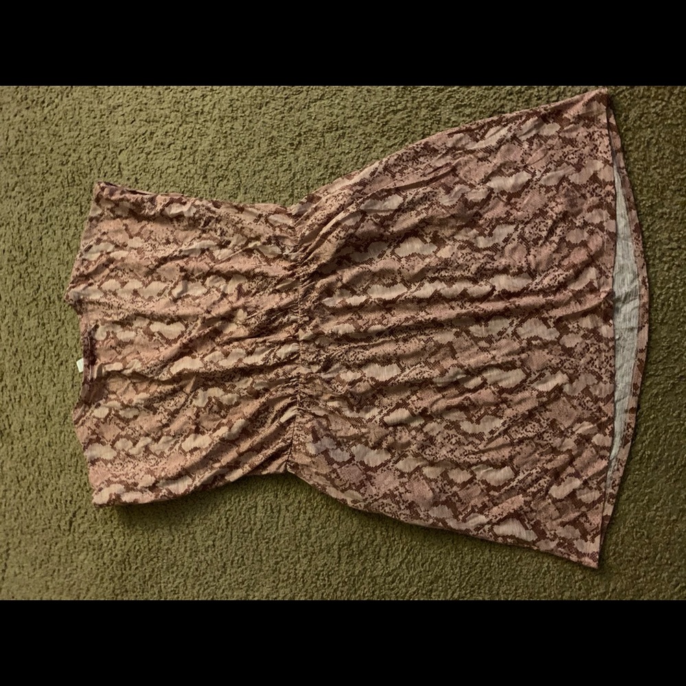 snakeskin print h&m dress